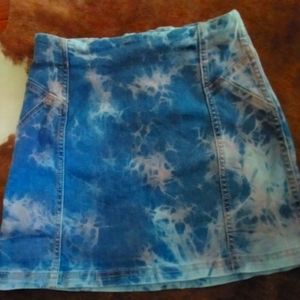 Tie dye jean skirt